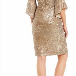 Antonio Melani Off The Shoulder Bell Sleeve Sequin